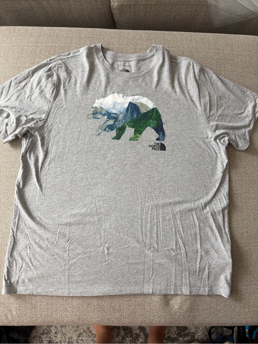 The North Face Men’s Light Gray Bear Graphic Tee